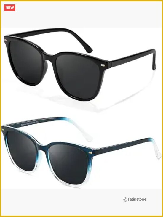 Polarized Square Sunglasses for Women UV400 Protection 2 Pack main image 5